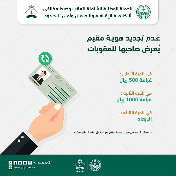 استعلام عن غرامات التجديد السعودية