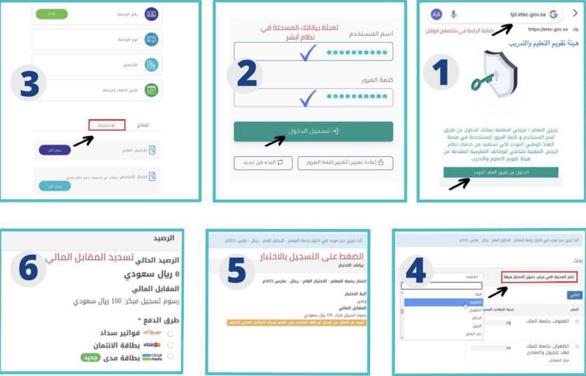 طريقة التسجيل في اختبار الرخصة المهنية للمعلمين