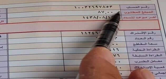كيف اعرف فاتورة الكهرباء من رقم العداد
