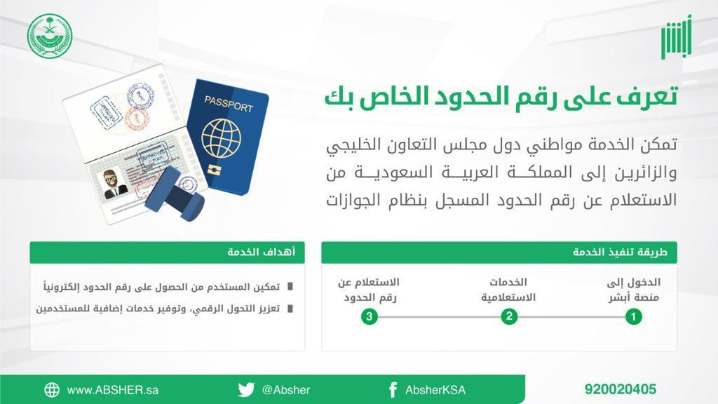 إستعلام عن رقم الحدود