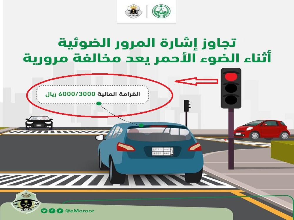 استعلام عن مخالفات قطع الإشارة