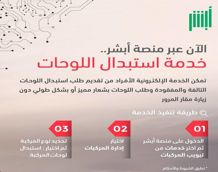 تبديل لوحات السيارة