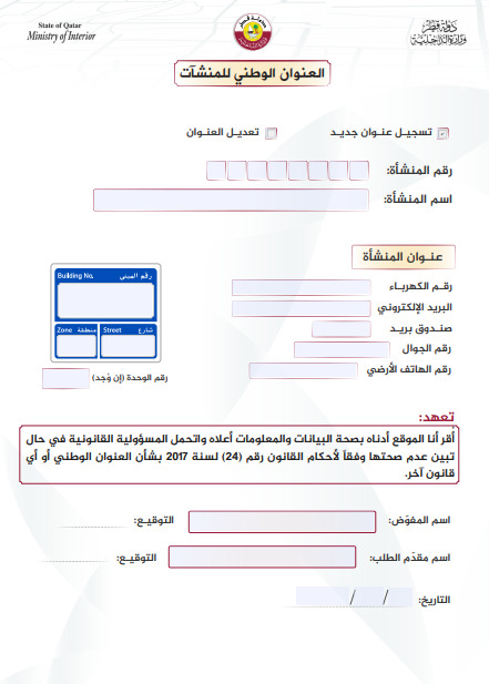 الاستعلام عن العنوان الوطني