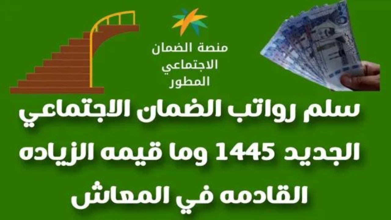  سلم رواتب الضمان الاجتماعي 1445 الجديد 