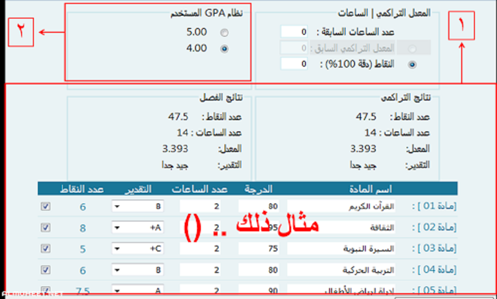 المعدل التراكمي السعودية